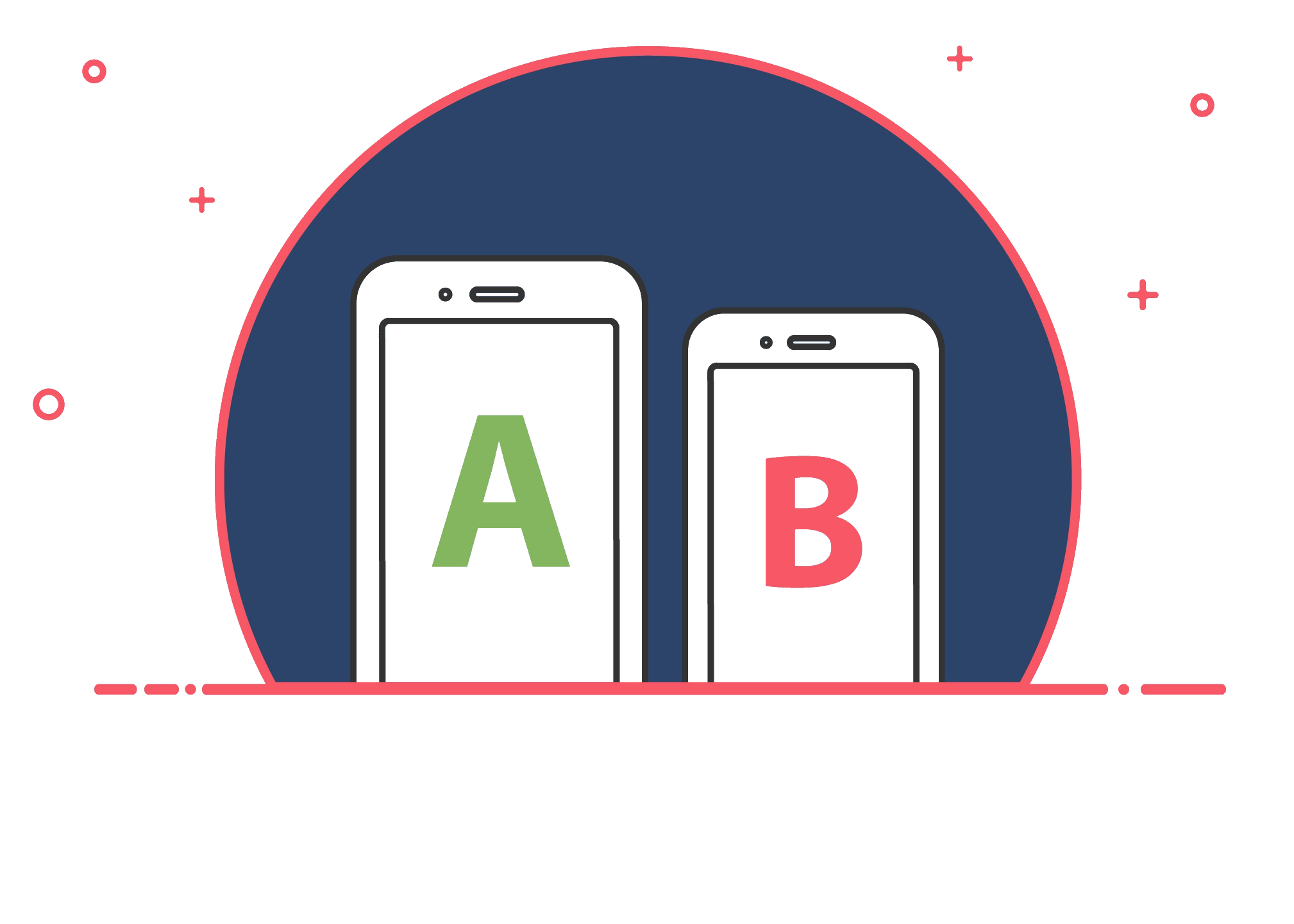 A b testing. Сравнение приложений картинка.