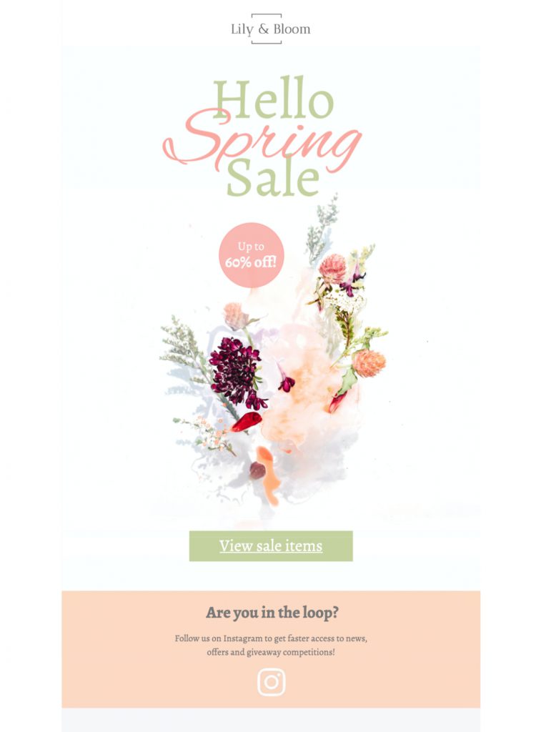 Spring Sale HTML Email Template – Mail Designer – Create and send HTML  email newsletters