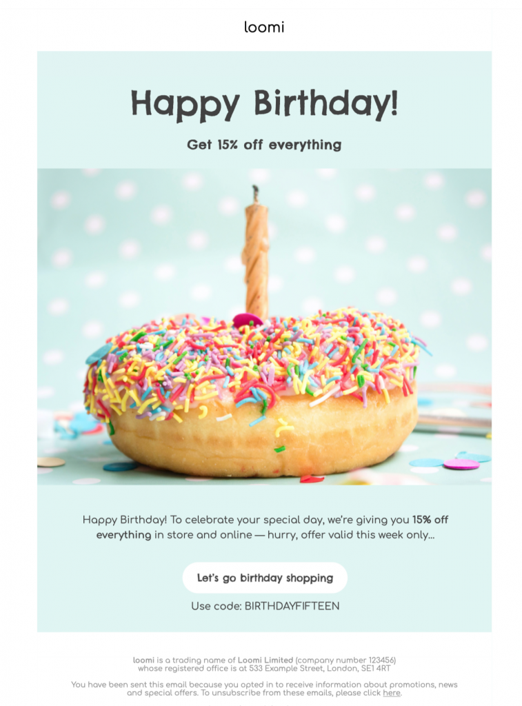 Happy Birthday HTML Email Template Mail Designer Create HTML Email Newsletters