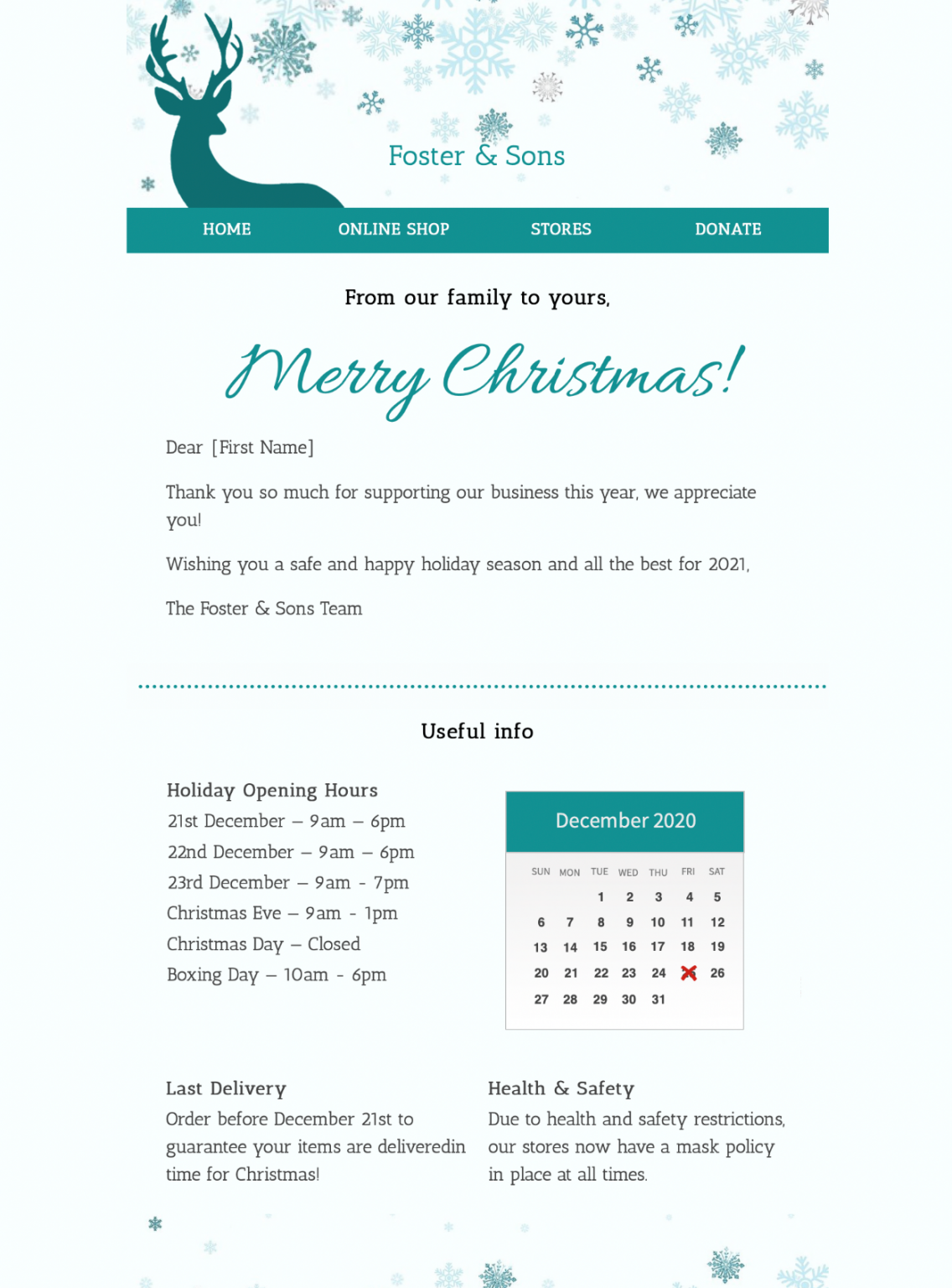 Merry Christmas HTML Email Template Mail Designer Create and send